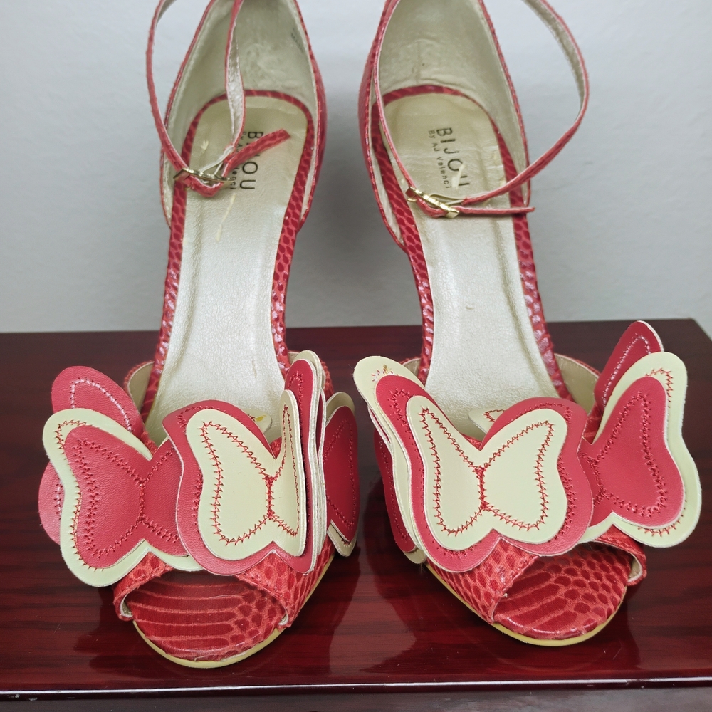 Bijou Red Butterfly Women's Heels